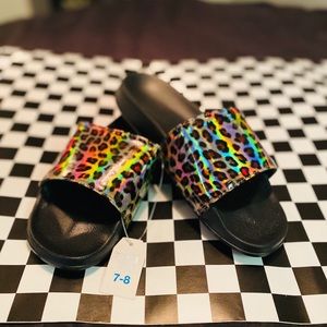 Cheetah Print Iridescent SLIDE ONS!